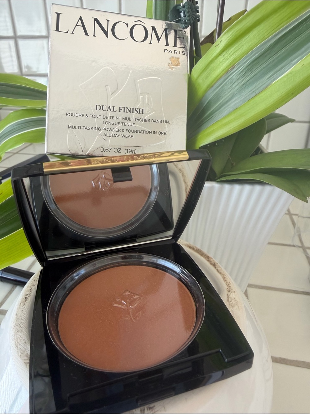 Lancôme Dual Finish Powder & Foundation Compact - Brown Cream 450 suede(N)